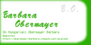 barbara obermayer business card